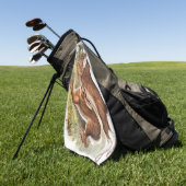 Custom Northern Hare Rabbit Bunny Camping Geschenk Golfhandtuch (Gras)