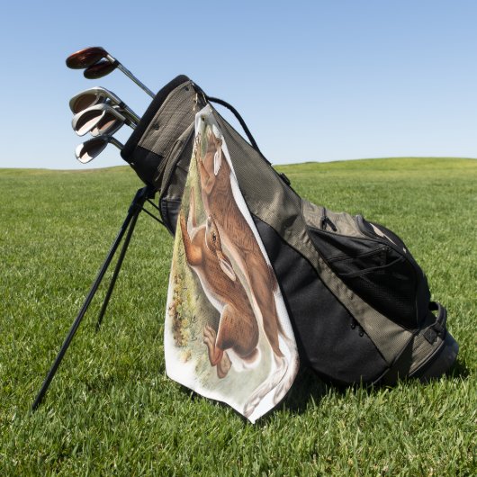 Custom Northern Hare Rabbit Bunny Camping Geschenk Golfhandtuch (Gras)