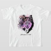 Custom Northern Wolf Animal Art | Rot Lila T-Shirt (Ablage )