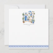 Custom Note Card Santorini Hochzeit Mitteilungskarte (Vorderseite)