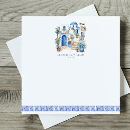 Custom Note Card Santorini Hochzeit Mitteilungskarte