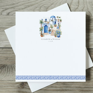 Custom Note Card Santorini Hochzeit Mitteilungskarte