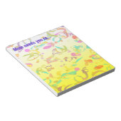 Custom Note Yellow Ombre Colorful Confetti Toss Notizblock (angewinkelt)