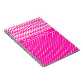 Custom Notebook: Candy Pink und White Patterns Notizblock (Rechte Seite)