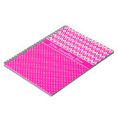 Custom Notebook: Candy Pink und White Patterns Notizblock (Linke Seite)