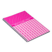 Custom Notebook: Candy Pink und White Patterns Notizblock (Rechte Seite)