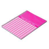 Custom Notebook: Candy Pink und White Patterns Notizblock (Linke Seite)