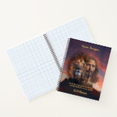 Custom Notebook Jesus Lion Sunset Cross Hintergrun Notizblock (Innenseite)
