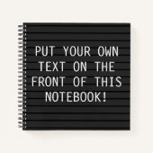 CUSTOM-Notebook mit LETTERBOARD-Schule Notizblock (Vorderseite)