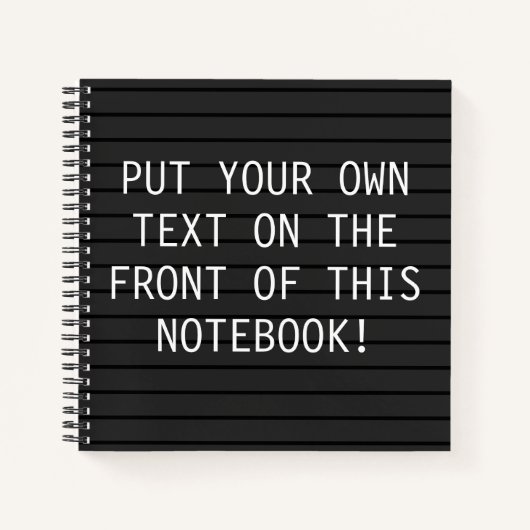 CUSTOM-Notebook mit LETTERBOARD-Schule Notizblock (Vorderseite)