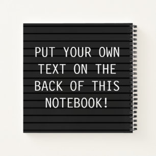 CUSTOM-Notebook mit LETTERBOARD-Schule Notizblock