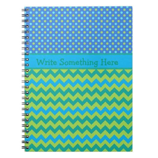 Custom Notebook: Polka Dots and Chevrons Notizblock (Vorderseite)