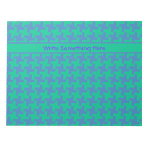 Custom Notepad oder Jotter Emerald und Blue Dogzah Notizblock