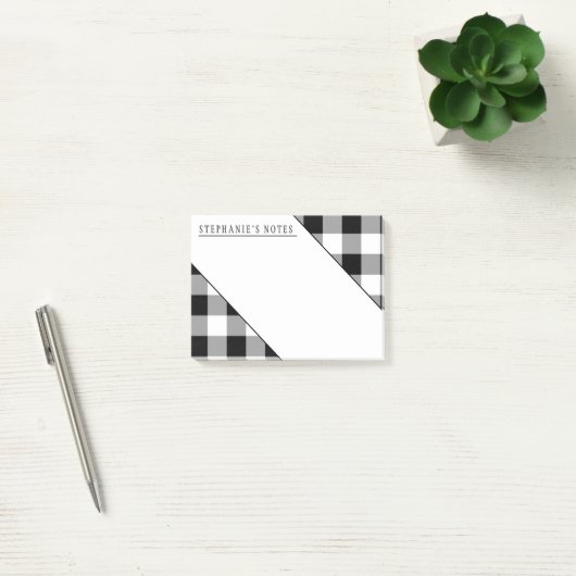 Custom Notes Buffalo Kariert Post-it Klebezettel (Büro)