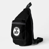 Custom NP Nurse Practitioner Abschluss Caduceus Crossbody Bag (Rechte Ecke)