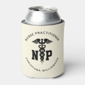 Custom NP Nurse Practitioner Abschluss Caduceus Dosenkühler (Kanne Vorderseite)