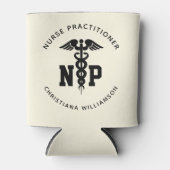 Custom NP Nurse Practitioner Abschluss Caduceus Dosenkühler (Vorderseite)