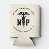 Custom NP Nurse Practitioner Abschluss Caduceus Dosenkühler (Rückseite)