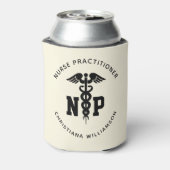 Custom NP Nurse Practitioner Abschluss Caduceus Dosenkühler (Kanne Rückseite)