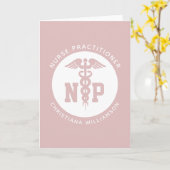 Custom NP Nurse Practitioner Abschluss Caduceus Karte (Gelbe Blume)