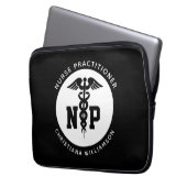 Custom NP Nurse Practitioner Abschluss Caduceus Laptopschutzhülle (Vorderseite Links)
