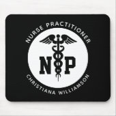 Custom NP Nurse Practitioner Abschluss Caduceus Mousepad (Vorne)