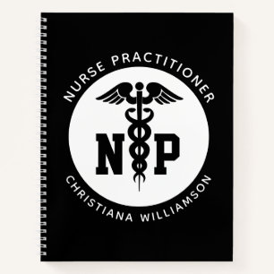 Custom NP Nurse Practitioner Abschluss Caduceus Notizblock