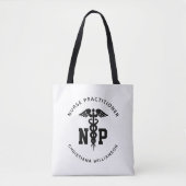 Custom NP Nurse Practitioner Abschluss Caduceus Tasche (Vorderseite)