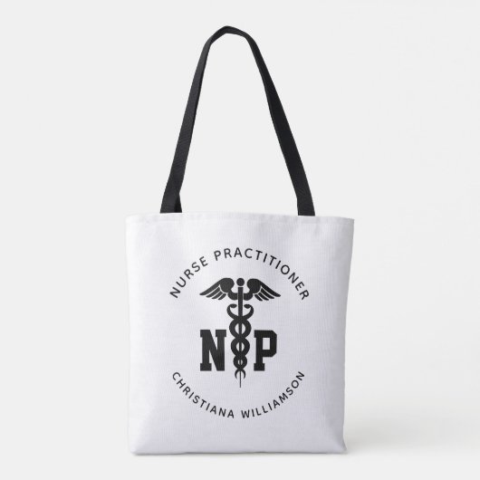 Custom NP Nurse Practitioner Abschluss Caduceus Tasche (Rückseite)