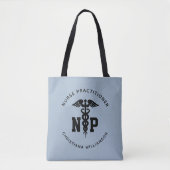 Custom NP Nurse Practitioner Abschluss Caduceus Tasche (Vorderseite)
