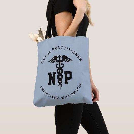 Custom NP Nurse Practitioner Abschluss Caduceus Tasche (Von Nahem)