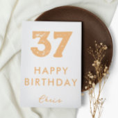 Custom Number Birthday Card Einladung