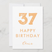 Custom Number Birthday Card Einladung (Vorderseite)