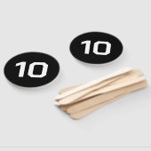 Custom Number | Black white Event Game Score  Fächer (Non-assembled)