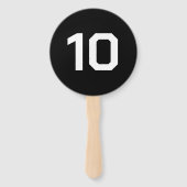 Custom Number | Black white Event Game Score  Fächer (Vorderseite)