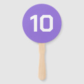 Custom Number | Light Purple Event Game Score  Fächer (Rückseite)
