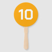 Custom Number | Orange Event Game Score Fächer (Vorderseite)