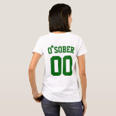 Custom Number So Sober Clover St Patrick's Day T-Shirt (Schwarz voll)
