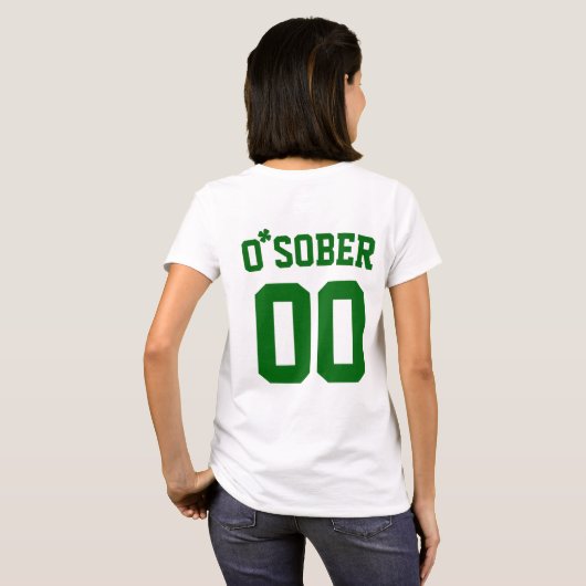 Custom Number So Sober Clover St Patrick's Day T-Shirt (Schwarz voll)