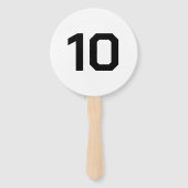 Custom Number | white Black Event Game Score  Fächer (Vorderseite)