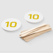 Custom Number | White Gold Event Game Score  Hand Fächer (Non-assembled)