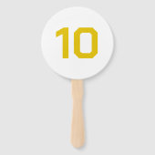 Custom Number | White Gold Event Game Score  Hand Fächer (Vorderseite)