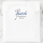 Custom Nurse Abschluss bevorzugen Aufkleber NAVY (Tasche)