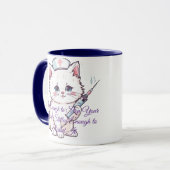 Custom Nurse Cat Skilled Enough Tasse (Vorderseite Links)