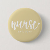 Custom Nurse Est Typografy Nurse RN Abschluss Button (Vorderseite)
