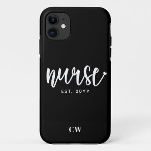 Custom Nurse Est Typografy Nurse RN Abschluss Case-Mate iPhone Hülle