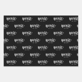 Custom Nurse Est Typografy Nurse RN Abschluss Geschenkpapier Set (Vorderseite 2)