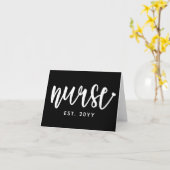 Custom Nurse Est Typografy Nurse RN Abschluss Karte (Gelbe Blume)