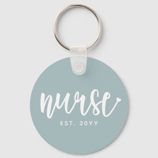 Custom Nurse Est Typografy Nurse RN Abschluss Schlüsselanhänger (Vorderseite)
