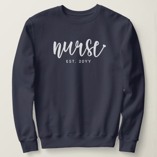Custom Nurse Est Typografy Nurse RN Abschluss Sweatshirt (Design vorne)